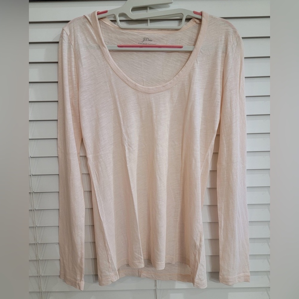 J.CREW Vintage Cotton Long-Sleeve T-Shirt
Size XXS Color Pink